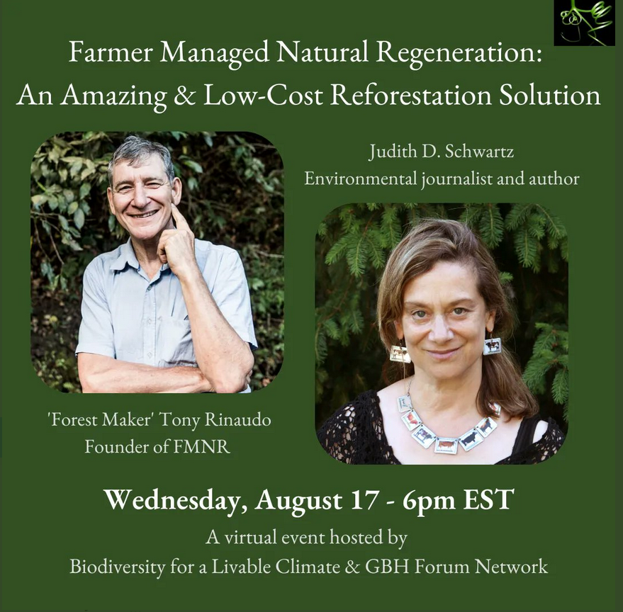 Farmer Managed Natural Reforestation event poster