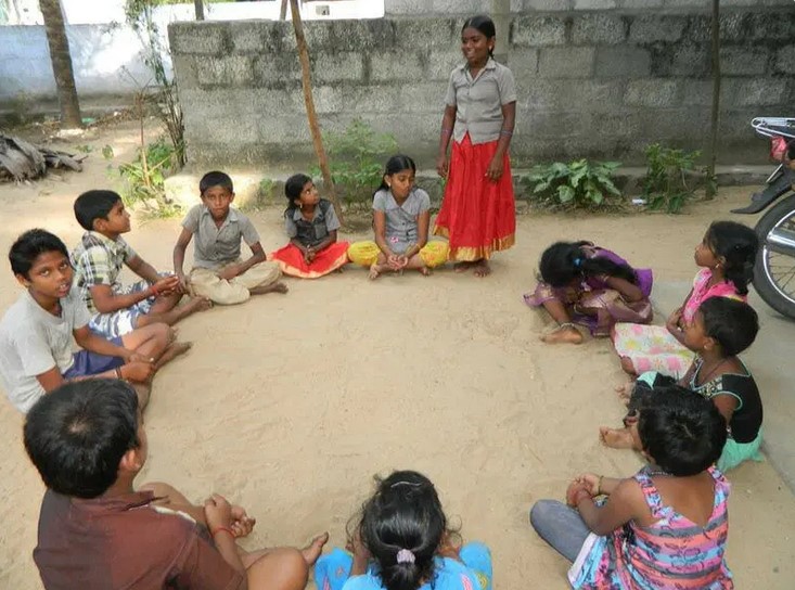 Children in circle